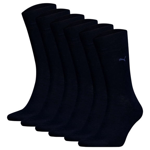 Puma Men's Socks, 6-Pack - Classic, Short Socks, Logo, Single-Coloured Navy 39-42 (Uk 6-8)