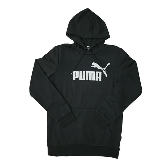 Puma Men's Soft Long Sleeve Kangaroo Pocket Classic Big Logo Hoodie (Black, M)