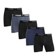 thumbnail image 1 of Puma Men's Sport Luxe Comfort Waistband Performance Boxer Briefs, Large 5 Pack, 1 of 3