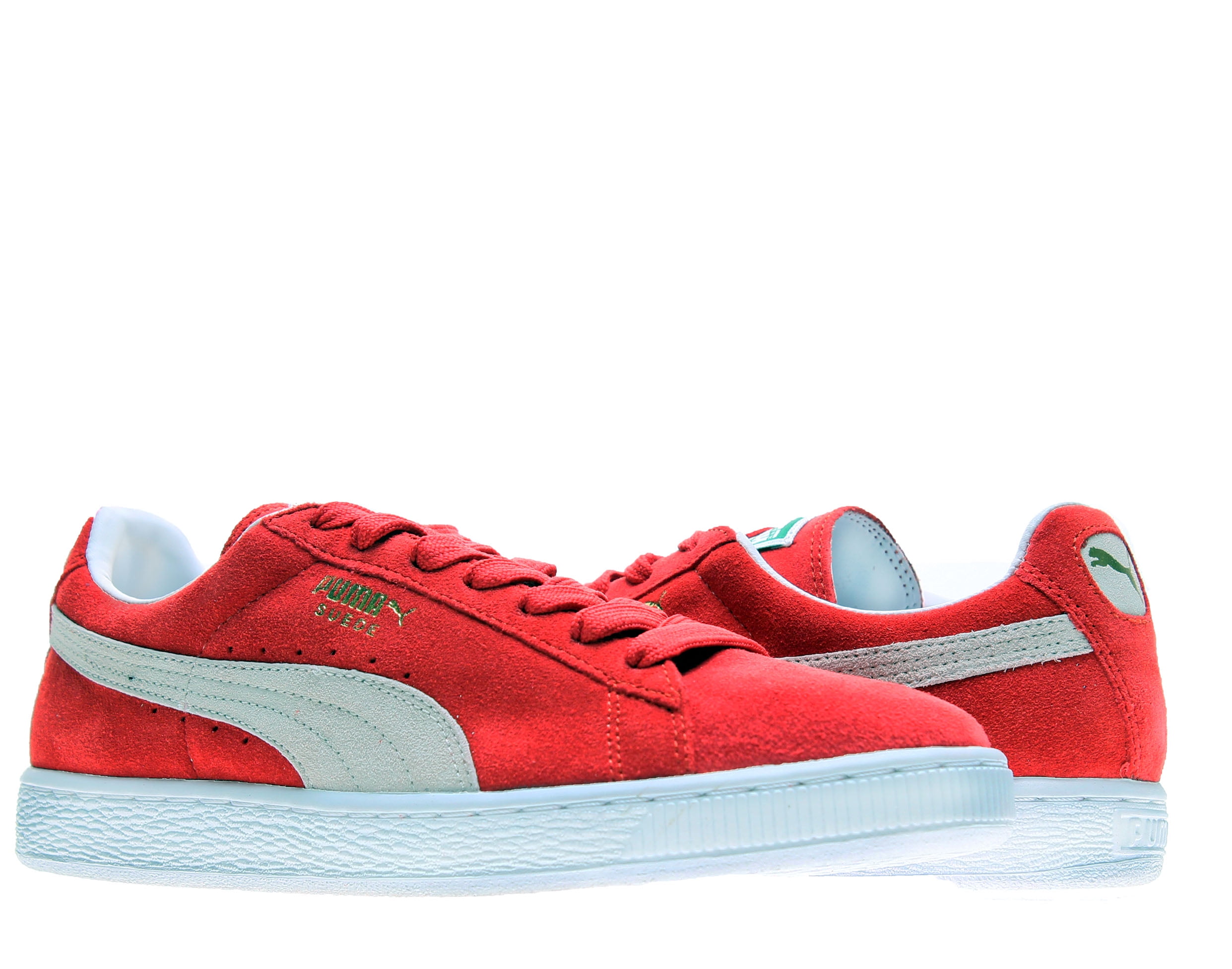 Puma suede red white best sale