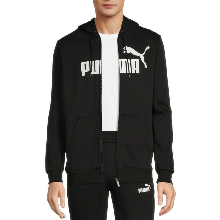Puma Men's and Big Men's Essential Logo Full Zip Fleece Hoodie, Sizes up to  XXL