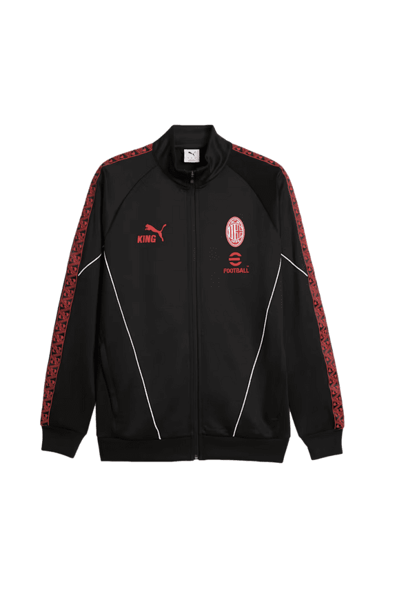 Mens AC Milan King Anthem Jacket, Color Black/for All Time Red (L)