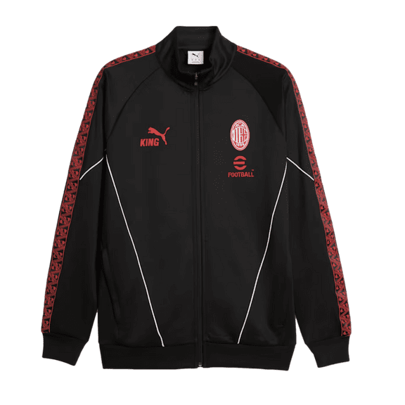 Puma Mens AC Milan King Anthem Jacket, Color Black/for All Time Red (XL)