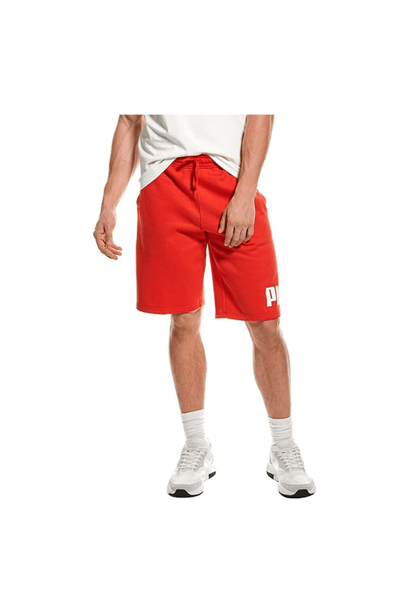 Mens Big Fleece Logo Short, S, Red