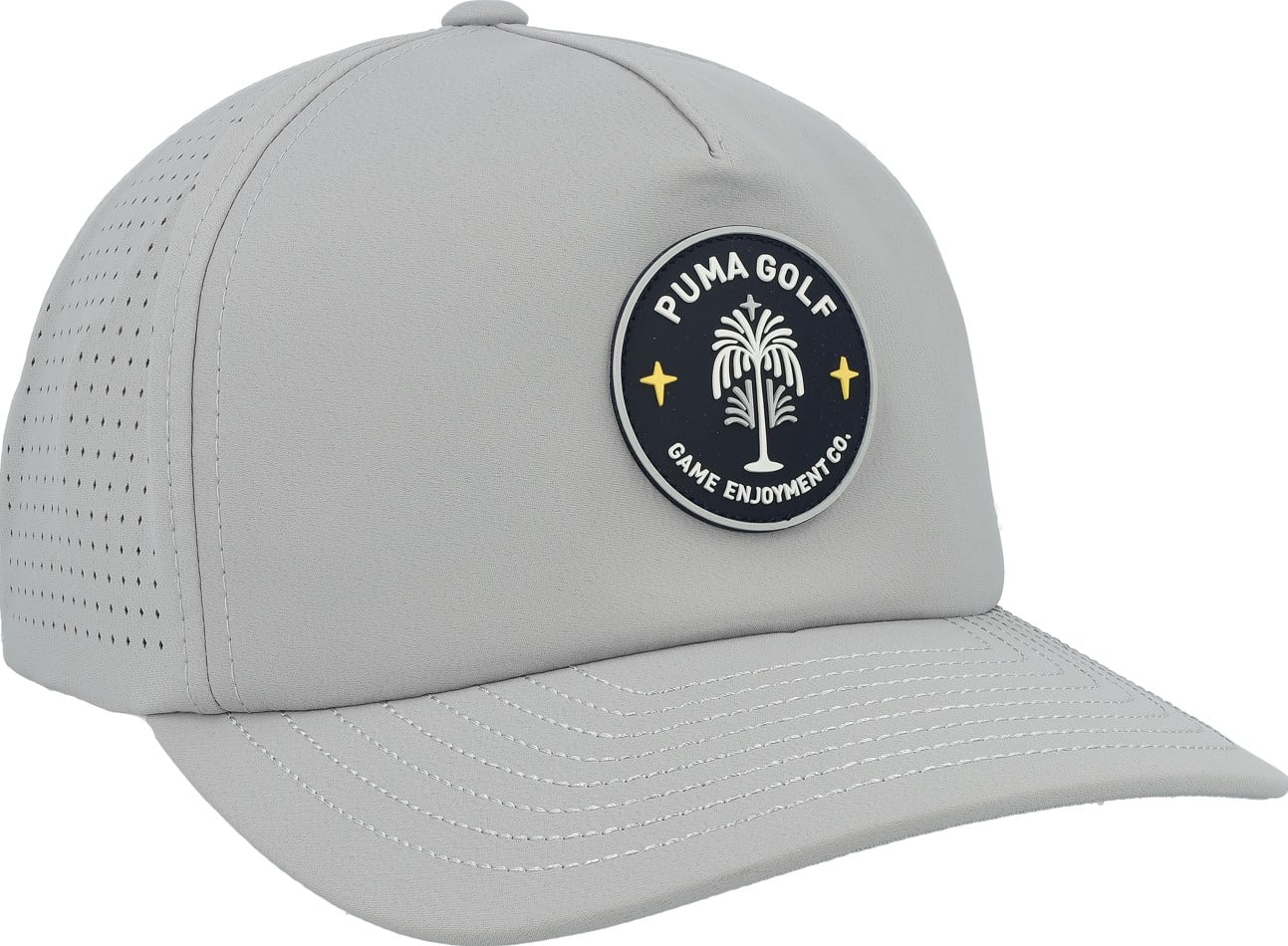 Puma Mens Circle Flower Tech Cap Snapback 02525102 Ash Gray OSFA