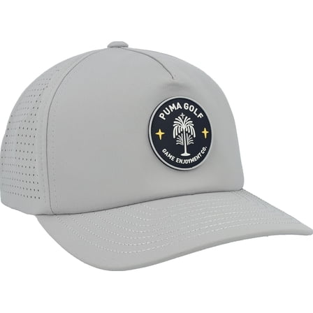 Puma Mens Circle Flower Tech Cap Snapback - 02525102 - Ash Gray - OSFA