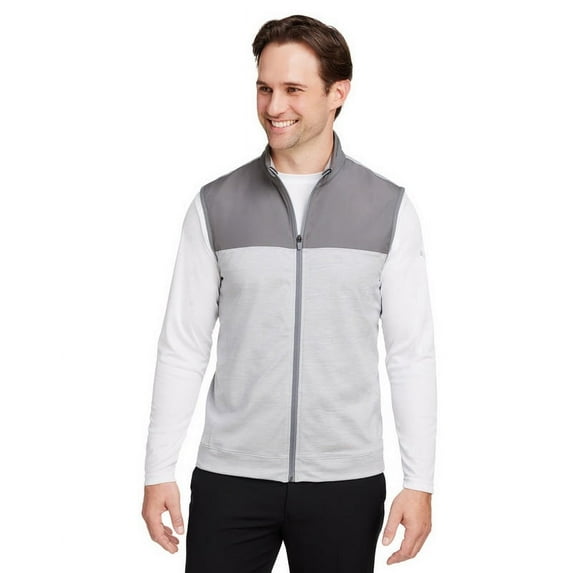 Puma Mens Cloudspun Colorblock Vest - 53746502 - Quiet Shade/High Rise Heather - M