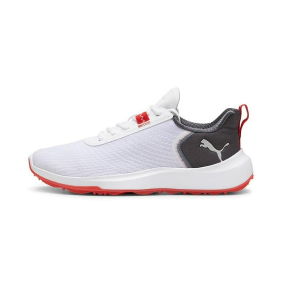 Puma Mens FUSION CRUSH SPORT Wide Spikeless Golf Shoes - 31019401 - Puma White/Dark Coal - 10.5