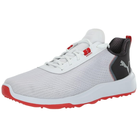 Puma Mens FUSION CRUSH SPORT Wide Spikeless Golf Shoes - 31019401 - Puma White/Dark Coal - 10