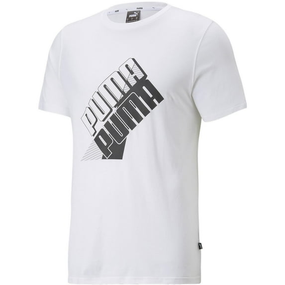 Puma Mens Logo Crewneck Graphic T-Shirt