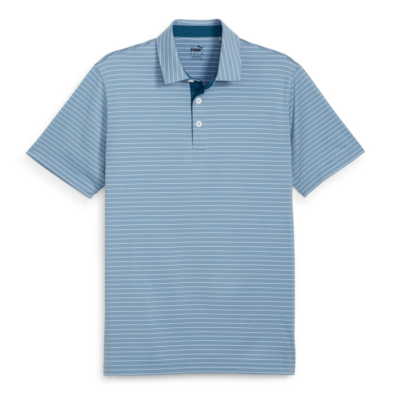 Puma MATTR Palms Men's Golf Polo - White Glow / Navy Blazer Puma MATTR Palms Men's Golf Polo - White Glow / Navy Blazer
