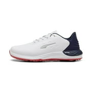 Puma Mens PHANTOMCAT NITRO Golf Shoes - 37893905 - White/Deep Navy/Red - 9.5