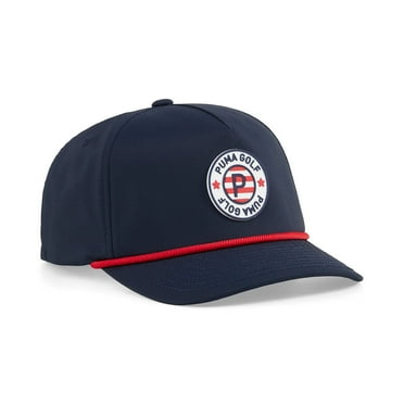 Puma Mens Pars & Stripes Rope Tech Cap Golf Hat - 02524102 - Deep Navy