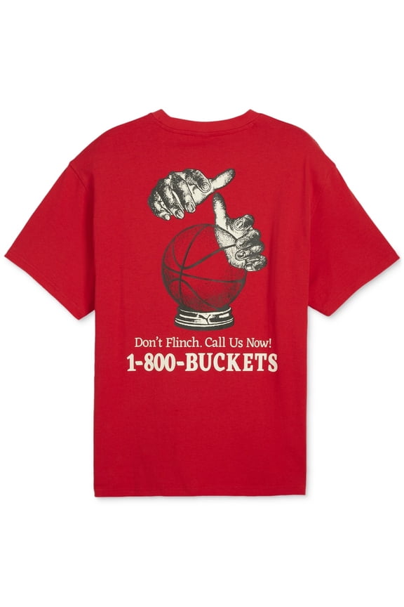 Mens Regular fit Short Sleeve Graphic T-Shirt Shirt Large Red