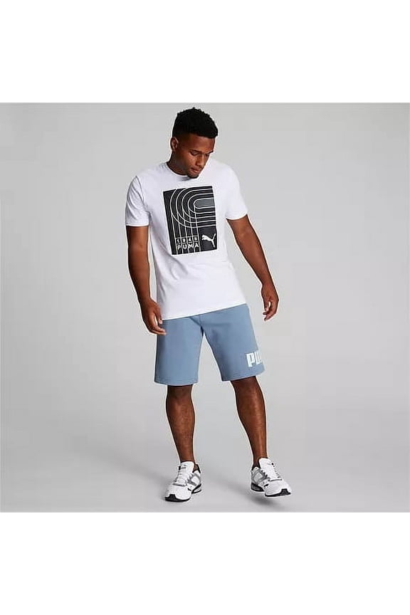 Mens Regular fit Sweat Shorts Fleece Shorts XXL / 10 Blue Solid