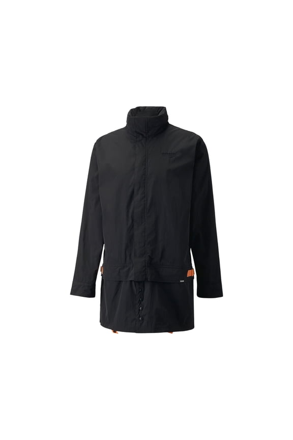 Mens Top Of The Key Basketball Adjustable Length Long Jacket, Black, Medium