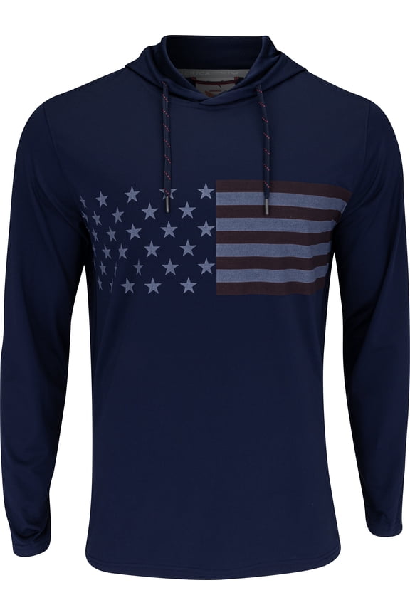 Mens Volition Stars Bars Hoodie - 53747401 - Navy Blazer - M