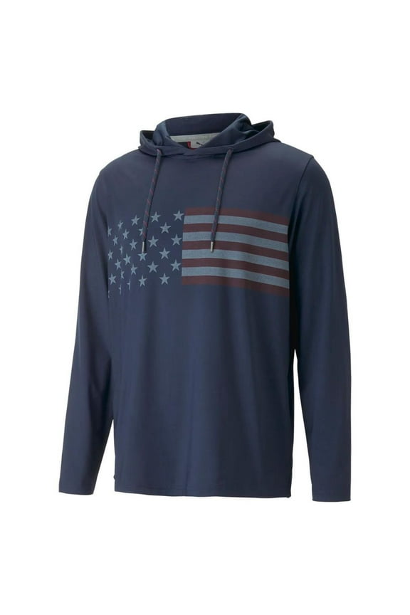 Mens Volition Stars Bars Hoodie - 53747401 - Navy Blazer - XXL
