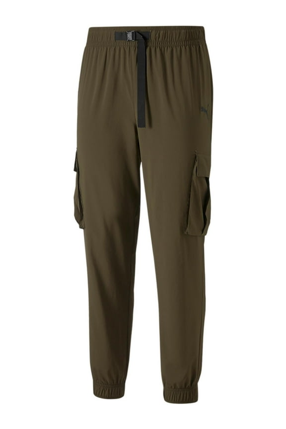 Mens Woven Mid Rise Cargo Pants