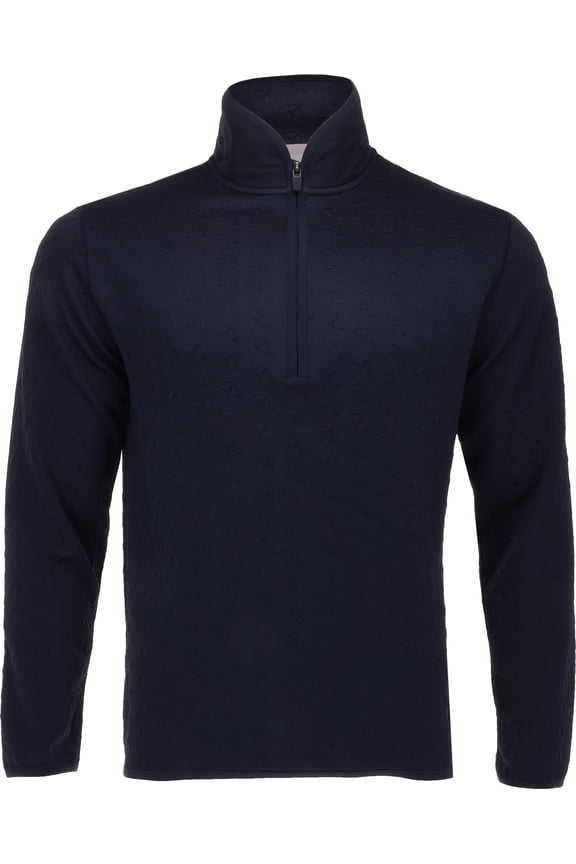 X AP Jacquard 1/4 Zip Deep Navy Outerwear Men S