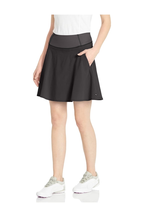 PWRShape Solid Woven Puma Black Skort Women XXS