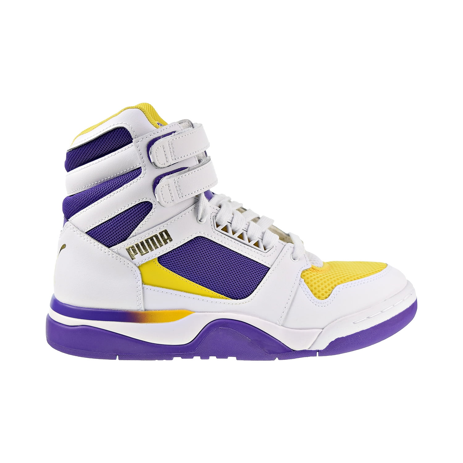 Puma Palace Guard Mid Finals Men's Shoes White-Prism Violet-Yellow