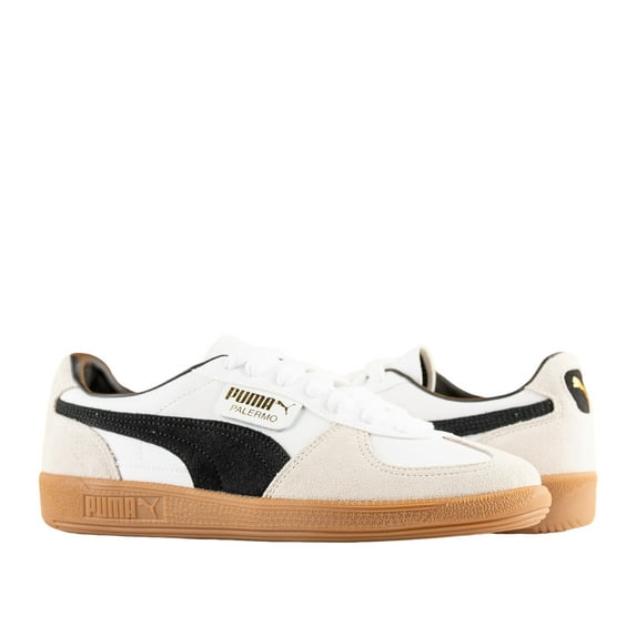 Puma Palermo Leather Unisex Sneakers - Men's SizingPuma White-Vapor Gray-Gum14