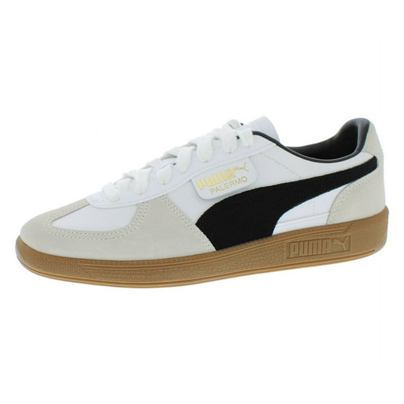 Puma Palermo Leather Womens Shoes Size 6.5, Color: White/Vapor Grey/Gum