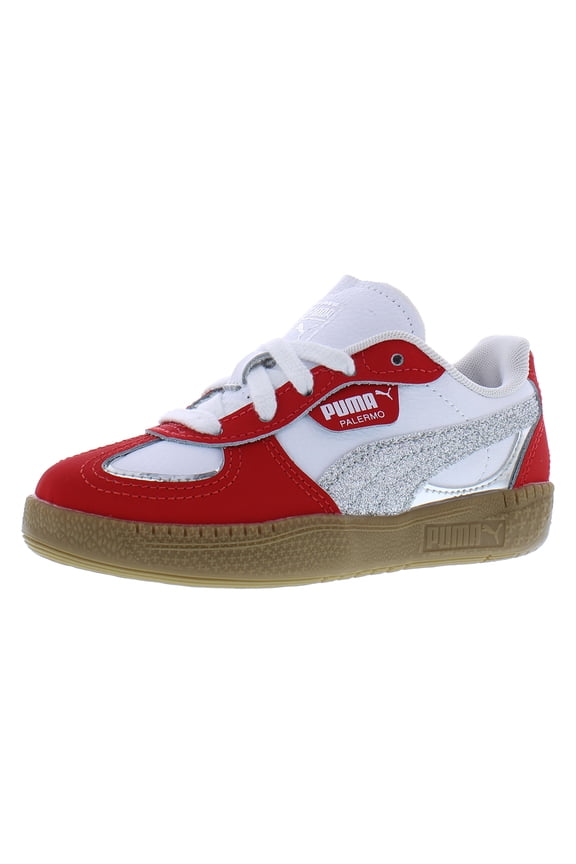 Palermo Moda Holiday Glitz PS Girls Shoes Size 1.5, Color: Red/Silver/Gum