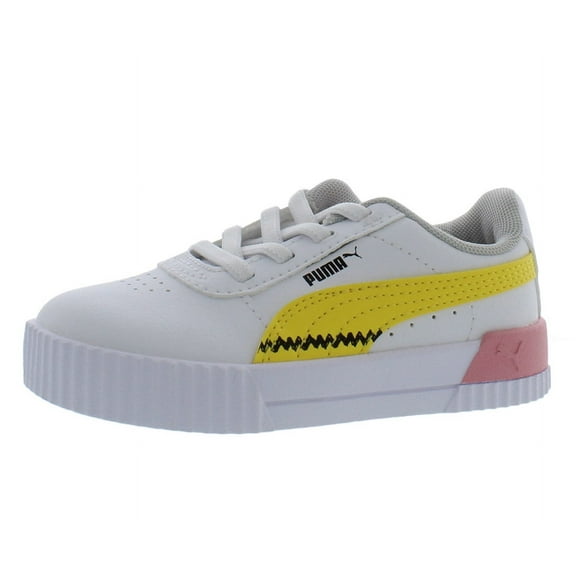 Puma Peanuts Carina Ac Baby Girls Shoes Size 4, Color: Peanuts: White/Maize
