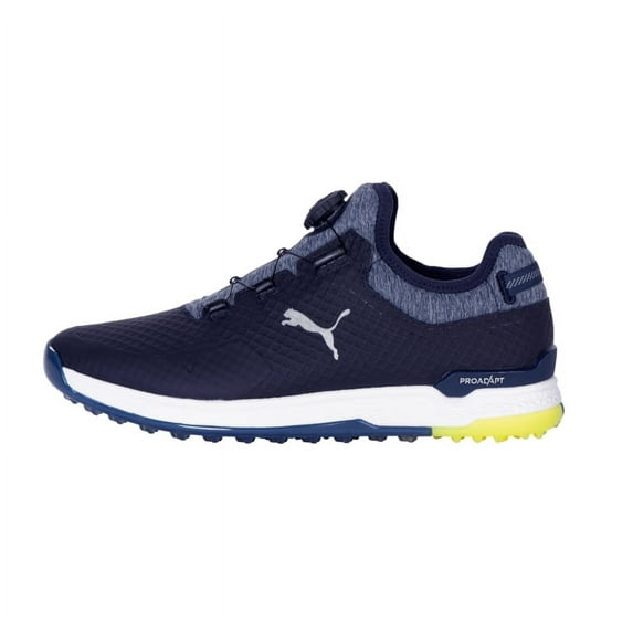 Puma Proadapt Alphacat Disc Golf Shoes 37604305 Peacoat-Puma Silver-Safety Yellow Size 8.5
