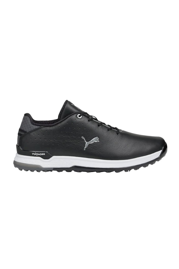 NEW Puma Men's PROADAPT ALPHACAT Leather Golf Shoes Black/Silver Size 9 M