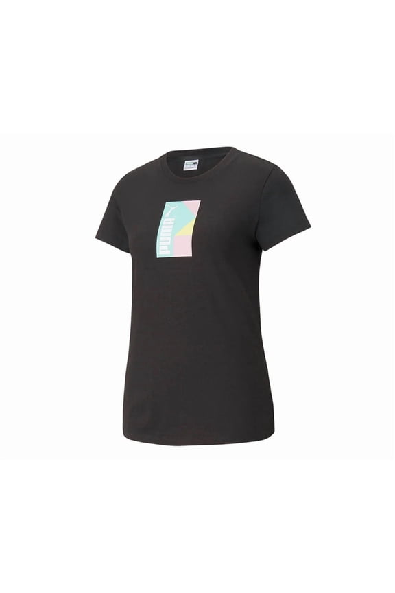 Intl Graphic Tee Womens Active Shirts & Tees Size Xs, Color: Black/Teal/Pink