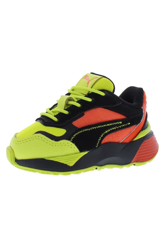 RS Metric Ski Club Alternate Closure Infant/Toddler Shoes Size 4, Color: Yellow/Puma Black/Orange