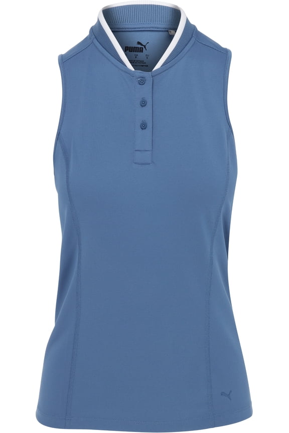 Range Sleeveless Pique Blue Horizon Shirt Women S