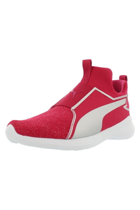 Rebel Mid Gleam Ps Training Girls Shoes Size 13, Color: Pink