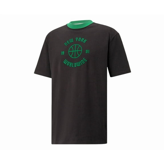 Puma Rhuigi Graphic Mens Active Shirts & Tees Size S, Color: Black/Green