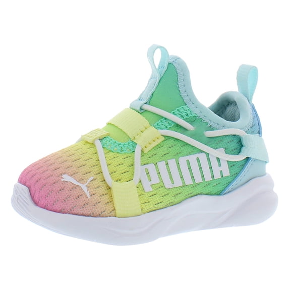 Puma Rift Slip On Rainbow Ac Baby Girls Shoes Size 8, Color: Multi