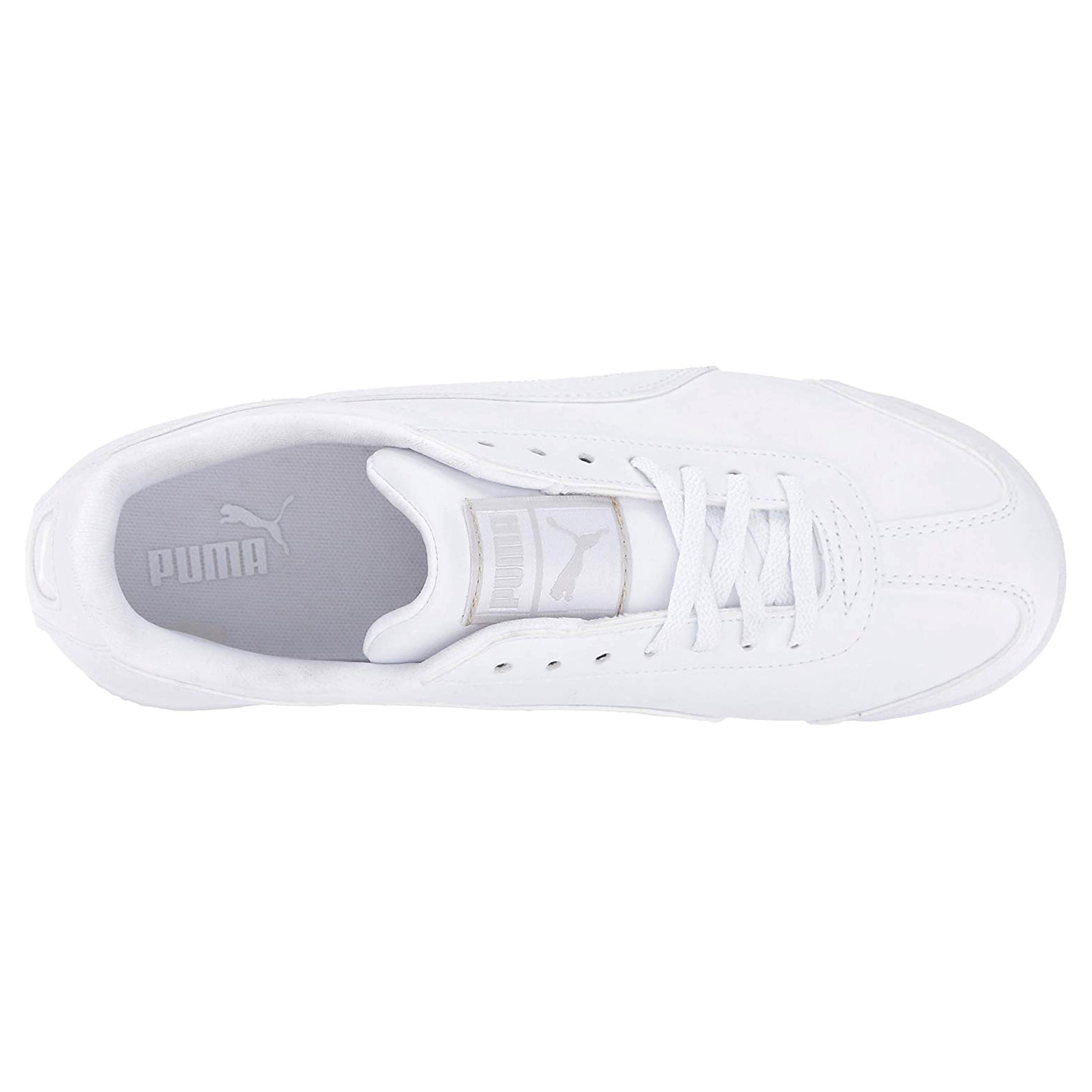 Big Kid's Puma Roma Basic Jr White/White (354259 14) - 5.5