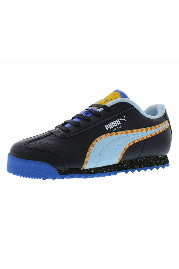 Roma Pinball PS Boys Shoes Size 3, Color: Puma Black/Aquamarine/Victra Blue
