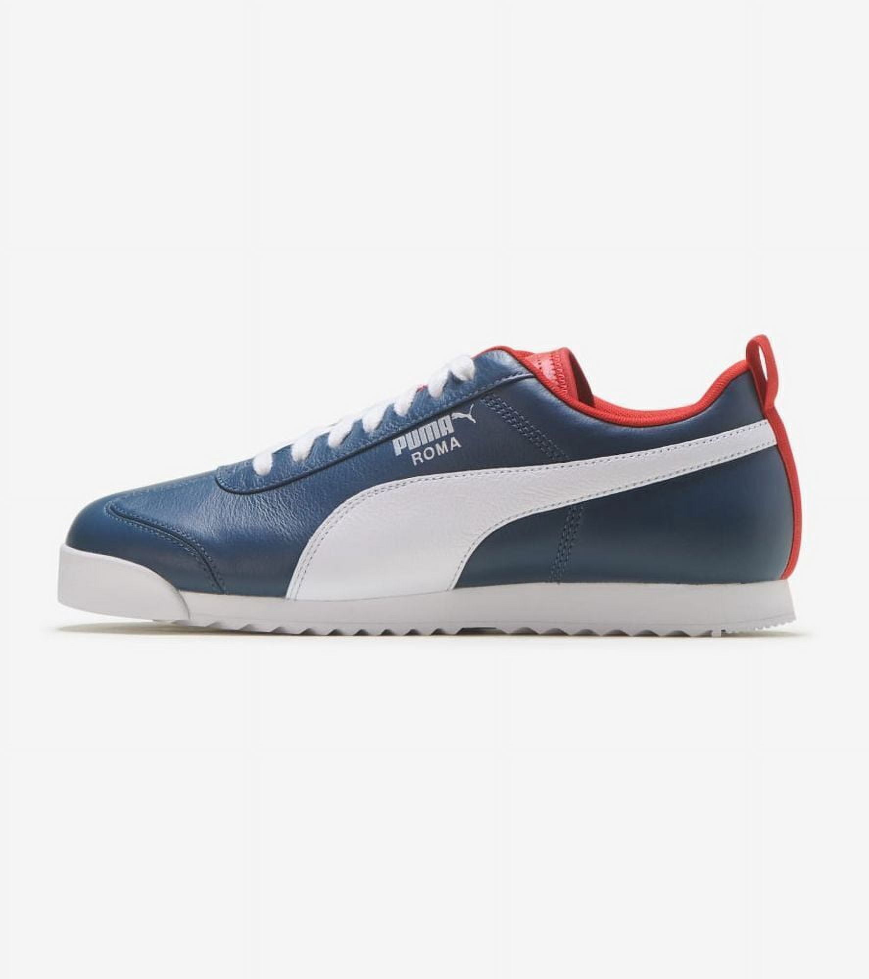 Puma Roma Play On 373421-01 Men's Blue/White Low Top Skate Sneaker Shoes C1335 (5.5)