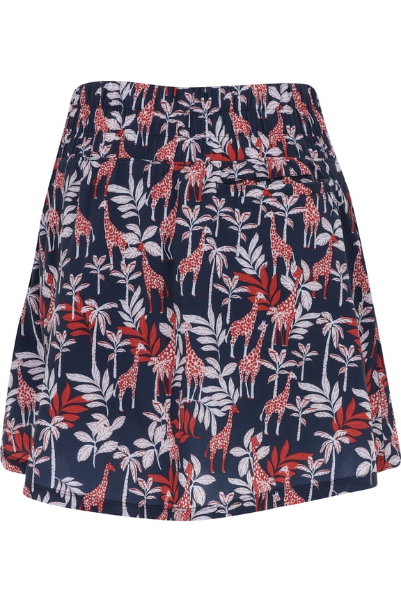 Sandy Printed 16 Inch Deep Navy Skort Women XL