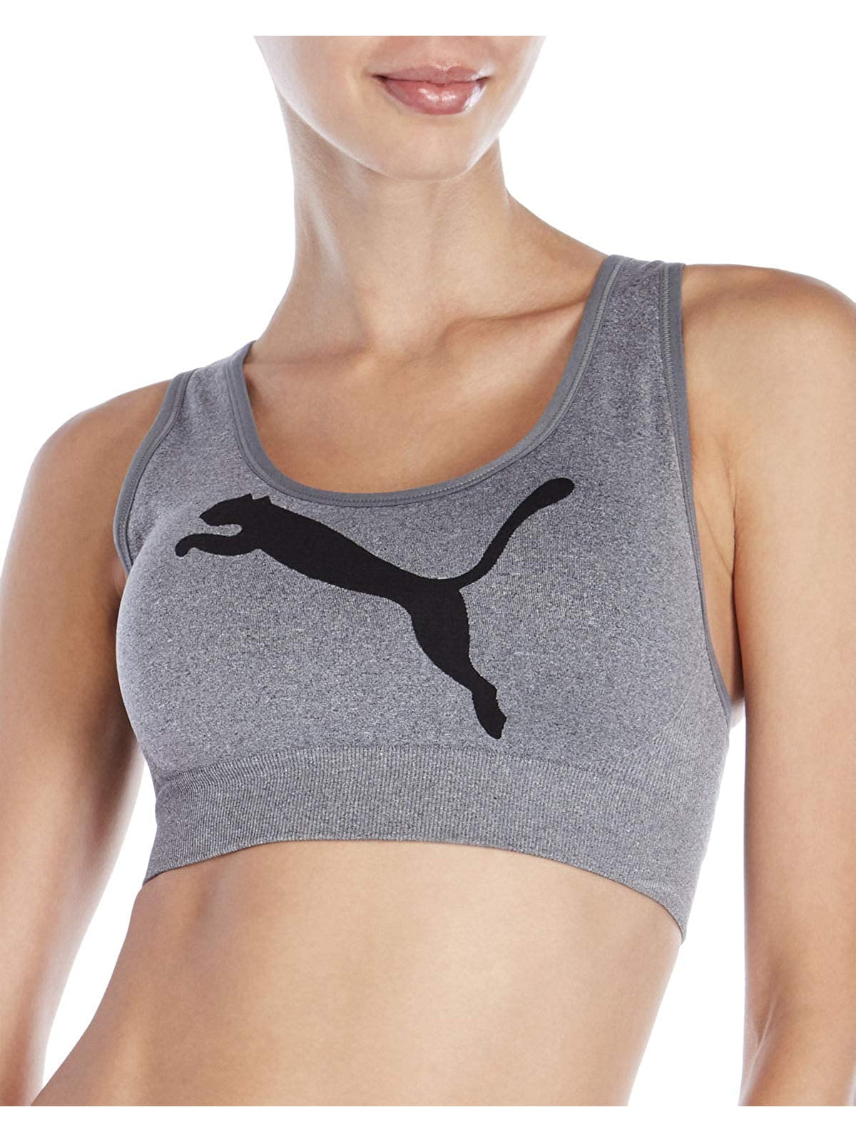 Puma Seamless Crossback Sports Bra with Removable Cups & Graphic