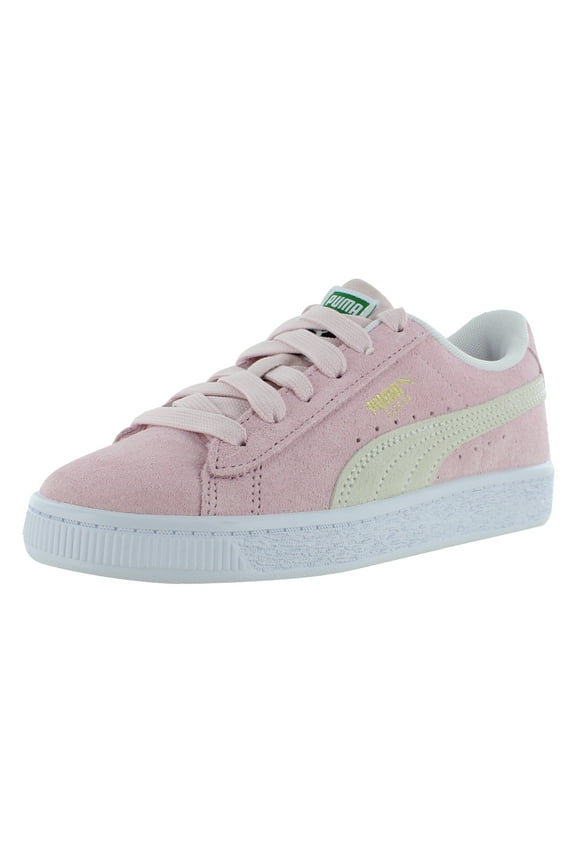 Suede Classic XXI PS Girls Shoes Size 1, Color: Pink Lady/Puma White