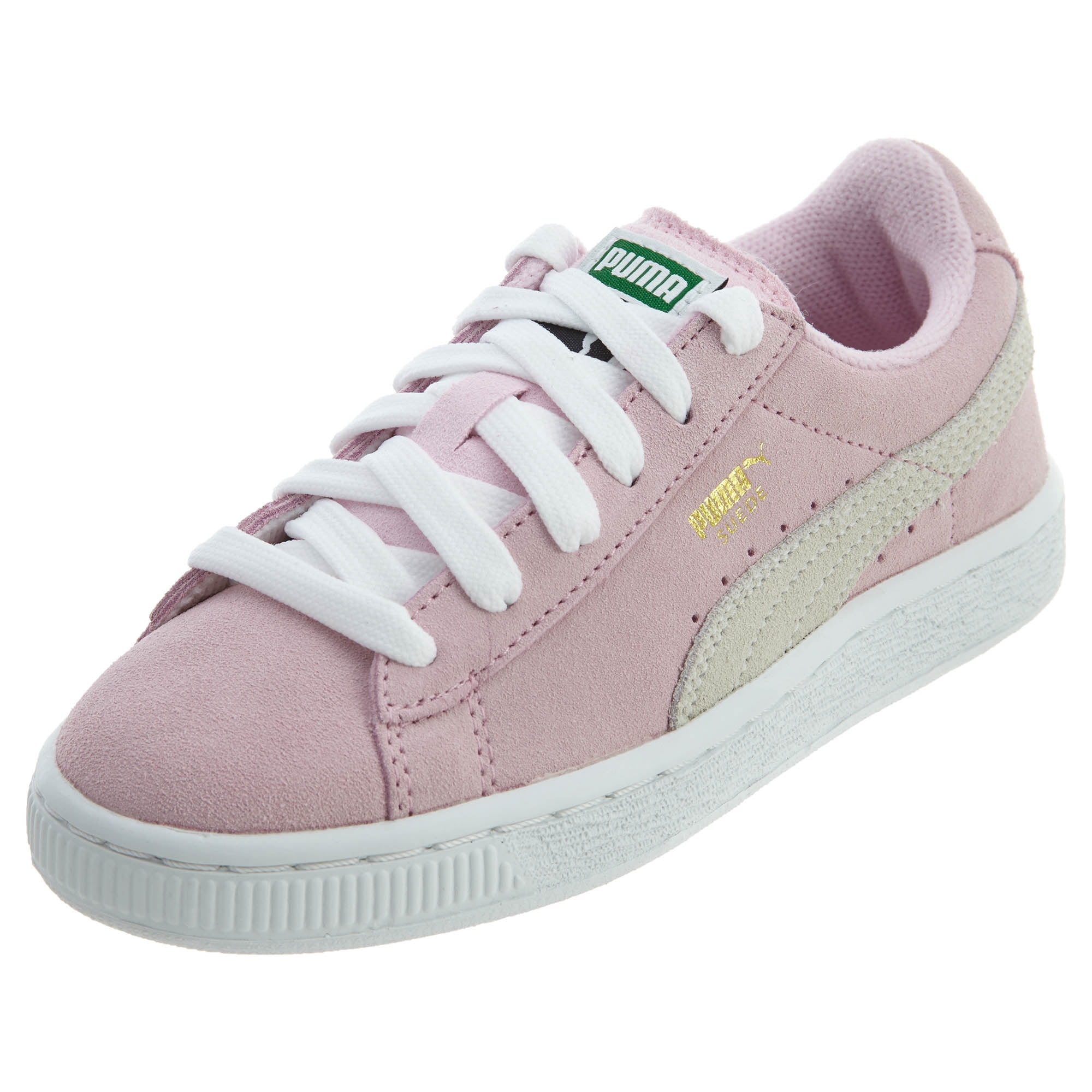 Puma Suede PS Little Kids Shoes Pink Lady/White/ P.T Gold 360757-30 ...