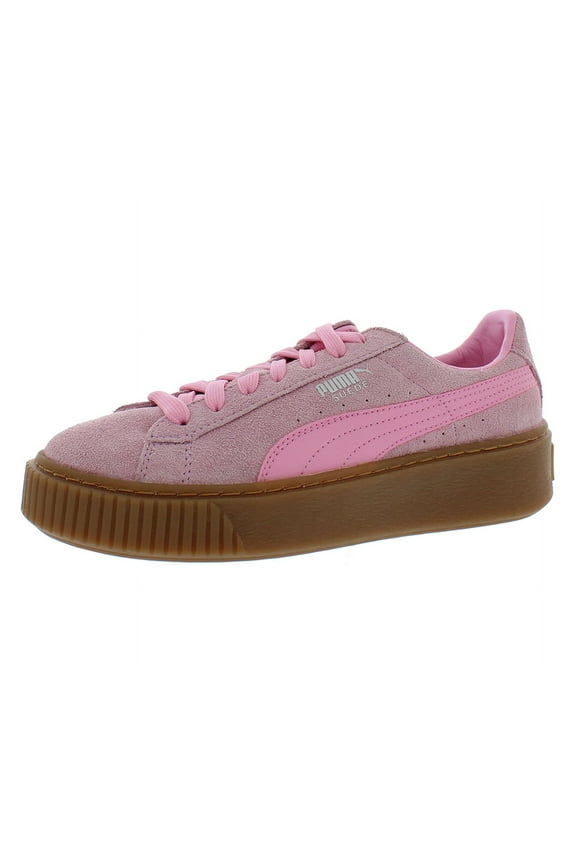 Suede Platform GS Girls Shoes Size 7, Color: Prism Pink