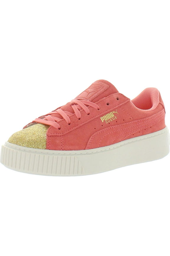 Suede Platform Glam Jr Sneakers