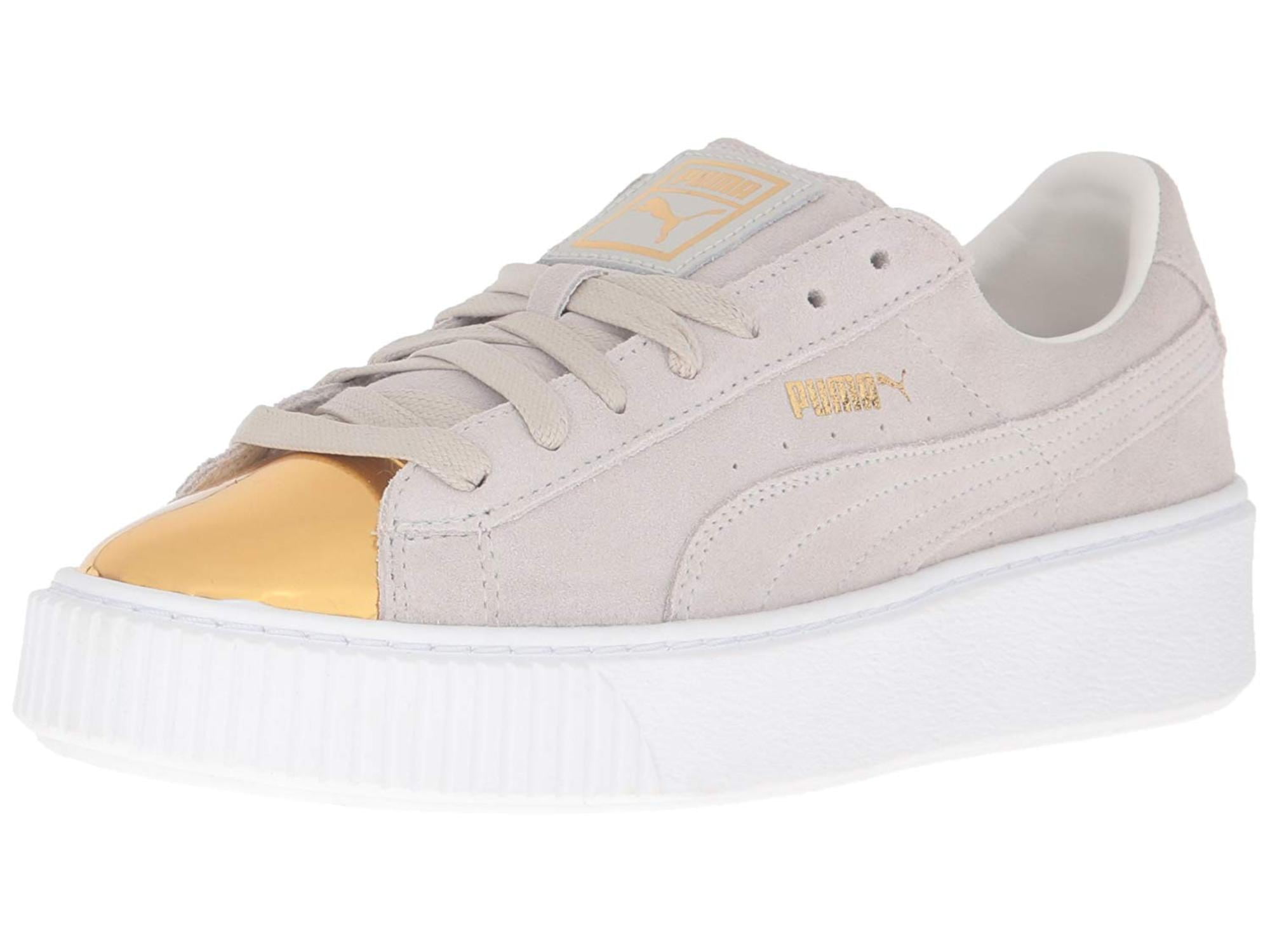 Puma Suede Platform Gold Sneakers Yellow