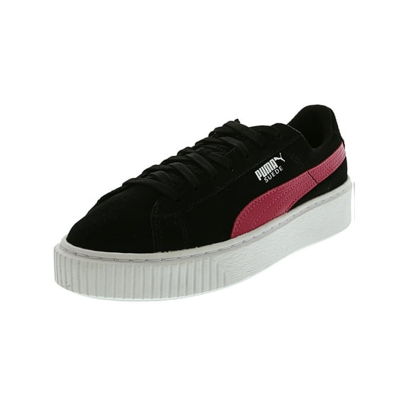 Puma Suede Platform Snk Jr Black / Love Potion Ankle-High Fashion Sneaker - 5.5M