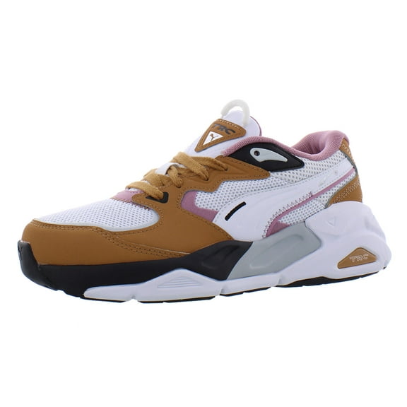 Puma TRC MIRA Block Womens Shoes Size 8.5, Color: White/Desert Tan